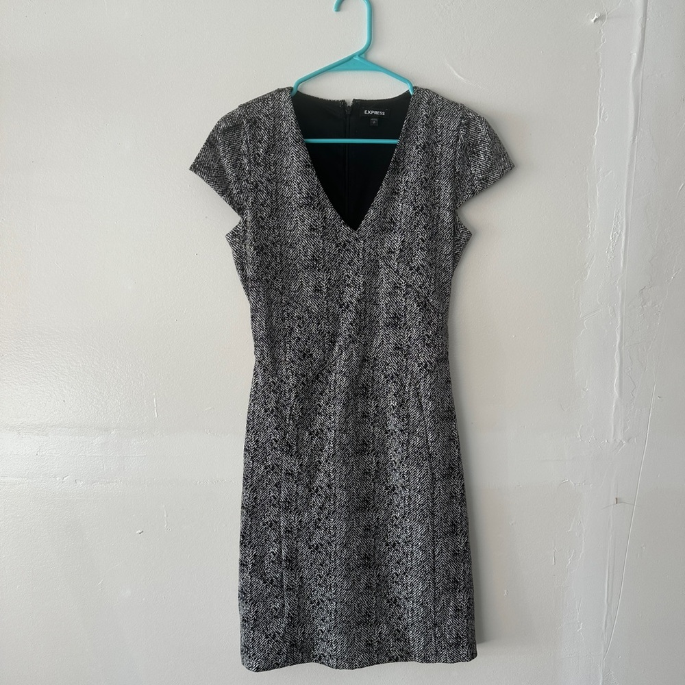 Express Black and White Dress